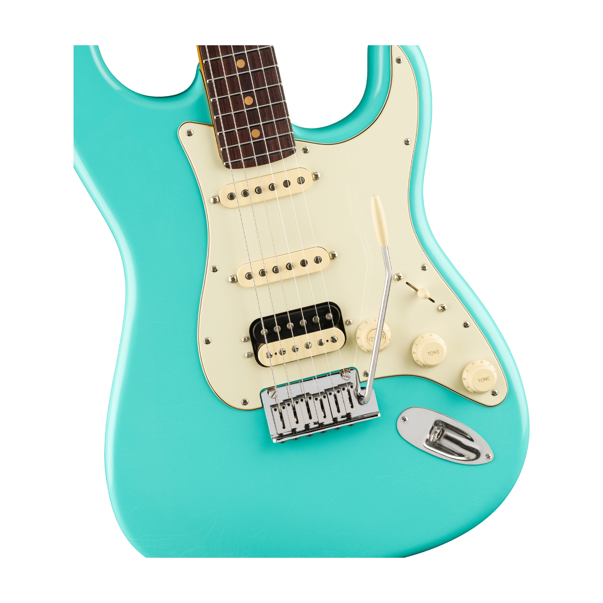 Fender American Ultra Luxe Vintage '60s Stratocaster HSS Electric Guitar - Sea Foam Green