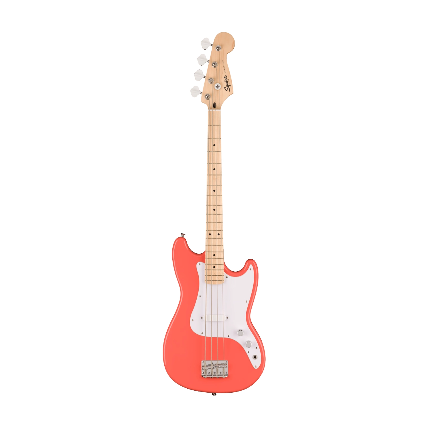 Squier Sonic Bronco Electric Bass Guitar - Tahitian Coral front view