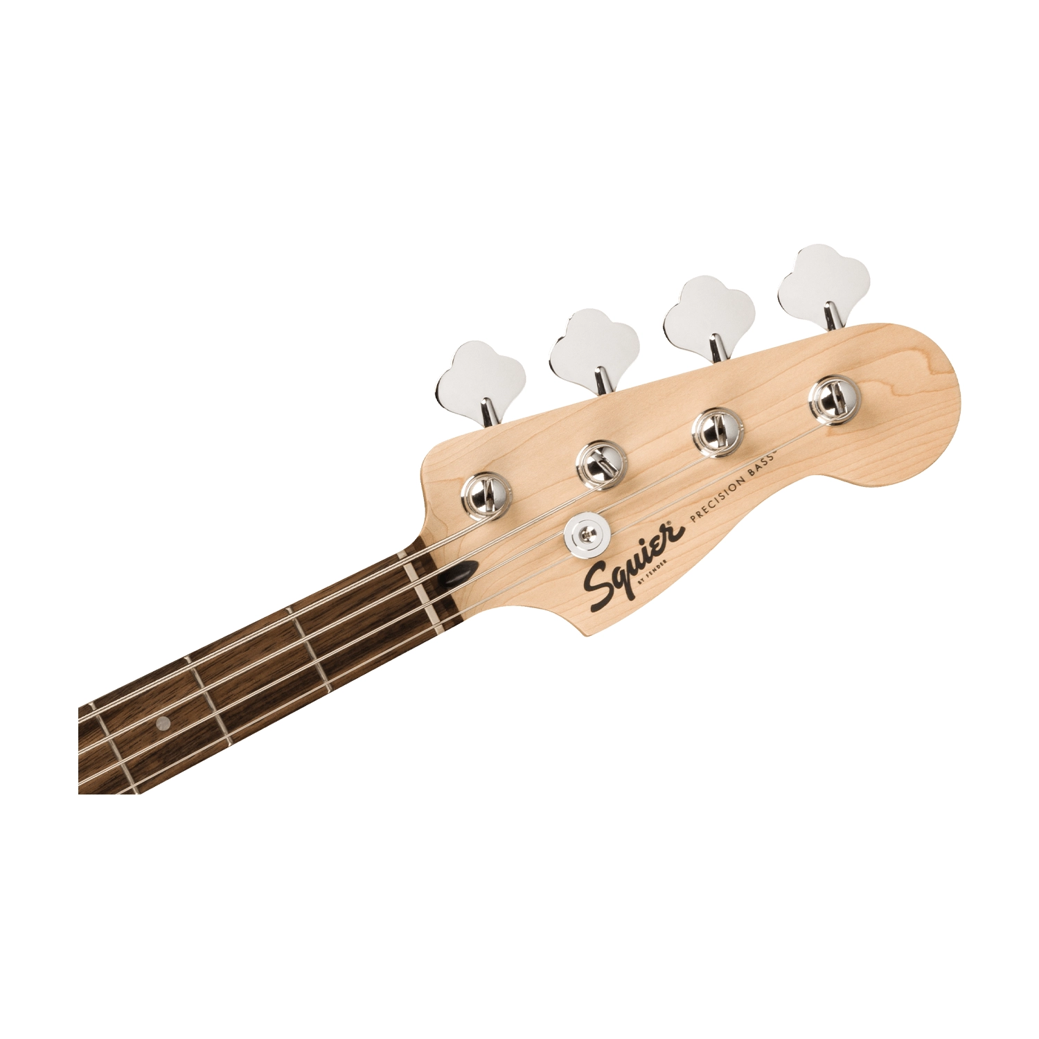 Squier Sonic Precision Electric Bass - Black headstock front side view