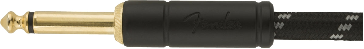 Fender Deluxe Series Stragiht To Straight 10' Instrument Cable - Black Tweed