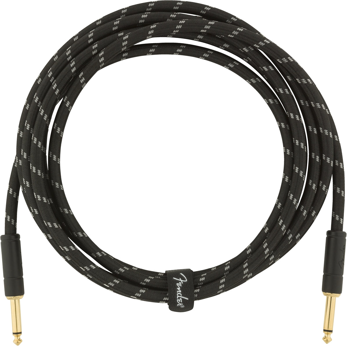 Fender Deluxe Series Stragiht To Straight 10' Instrument Cable - Black Tweed