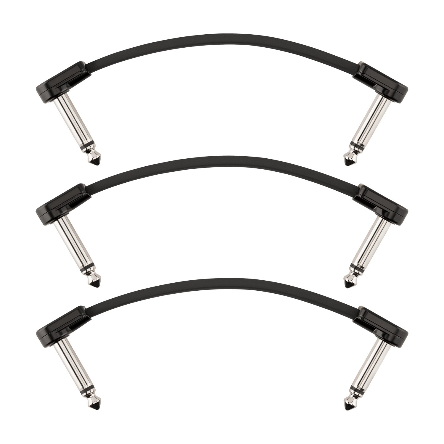 Fender Blockchain 4" Patch Cable Right Angle To Right Angle 3-Pack front view