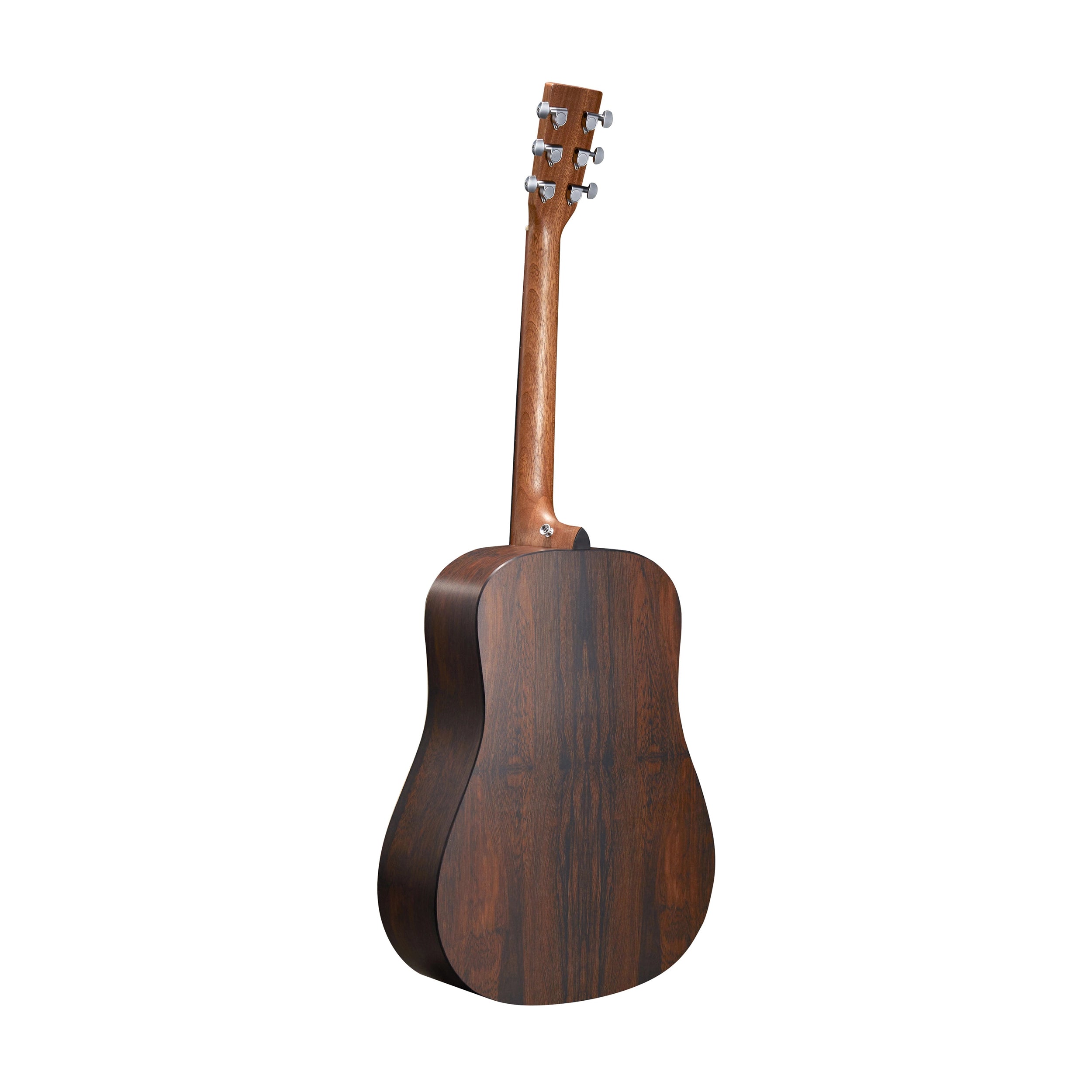 Back side of Martin D-X2E Dreadnought Acoustic-Electric Guitar Brazilian Rosewood Back/Side