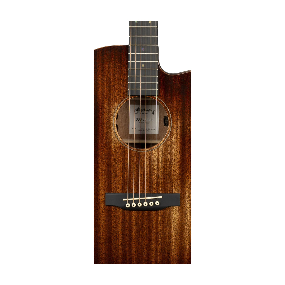 Martin 000C JR-E Streetmaster Acoustic-Electric Guitar - Dark Mahogany Distressed