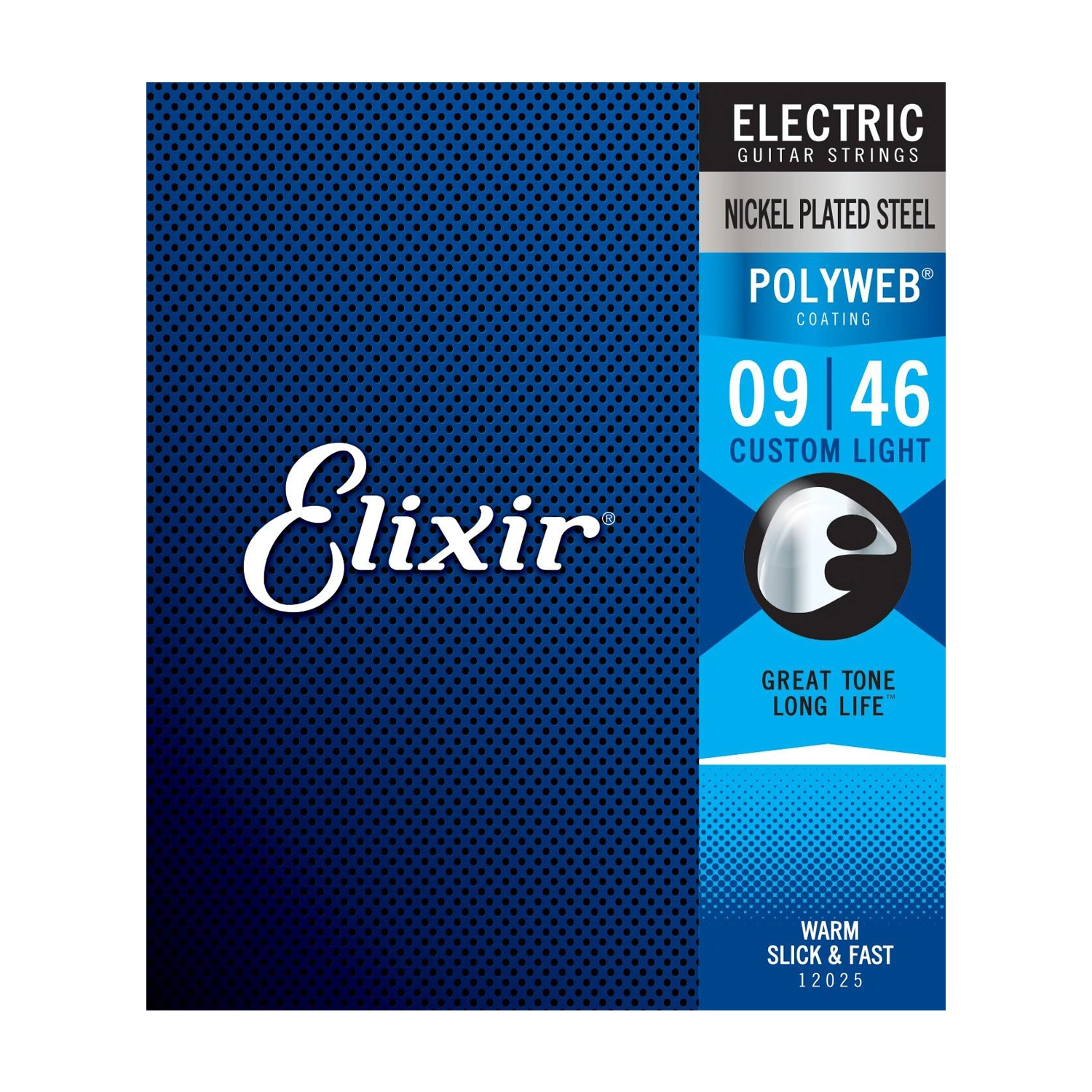 Elixir 12025 Polyweb Custom Light 9-42 Coated Electric Guitar Strings