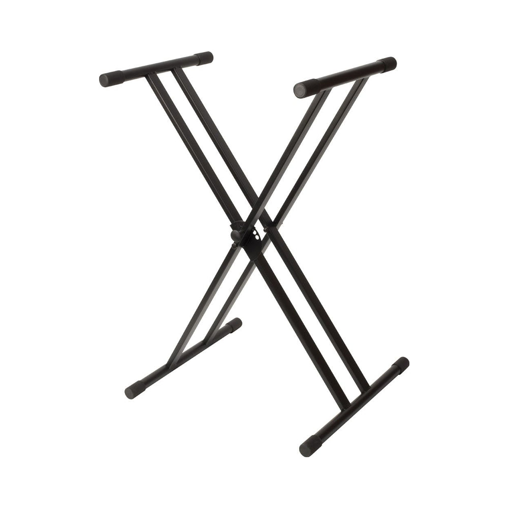 Full view of JamStands JS-502D Double Brace X-Style Keyboard Stand