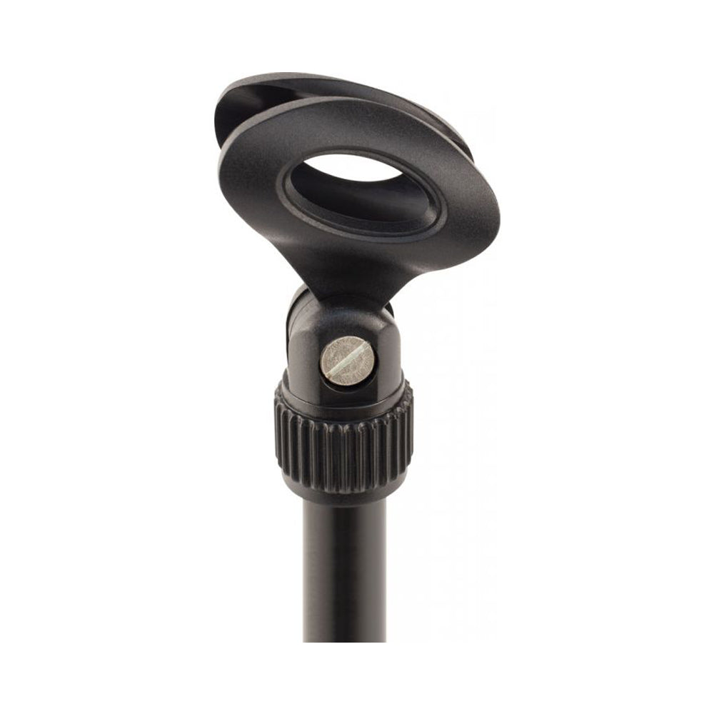 close view of the microphone clip of Jamstand JS-MMS1 Mini Desktop Tripod Mic Stand