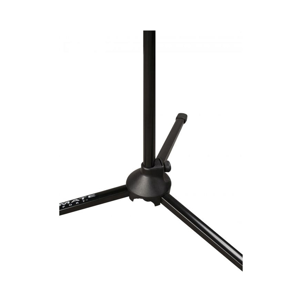 Close-up view of Ultimate Support Microphone Stand with 3-way Adjustable Boom & Tripod Base