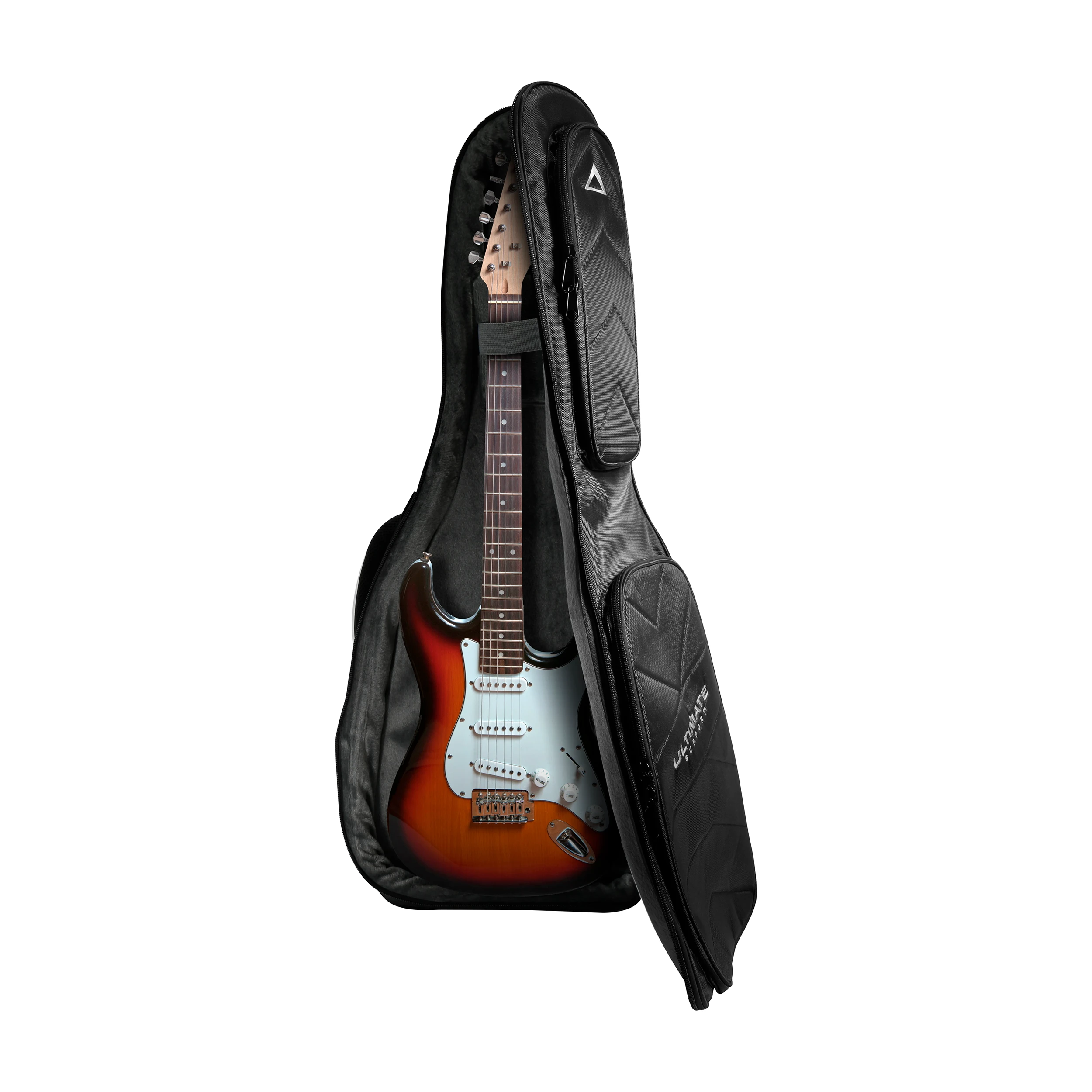 Ultimate Support USGB-PERF-EG Gig Bag for Electric Guitar View with a electric guitar