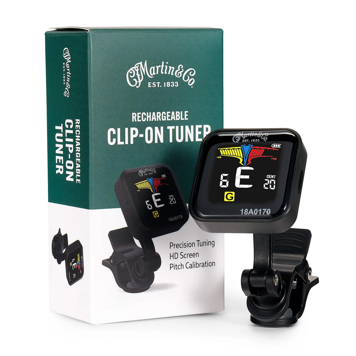Martin Rechargeable Clip-On Chromatic Instrument Tuner