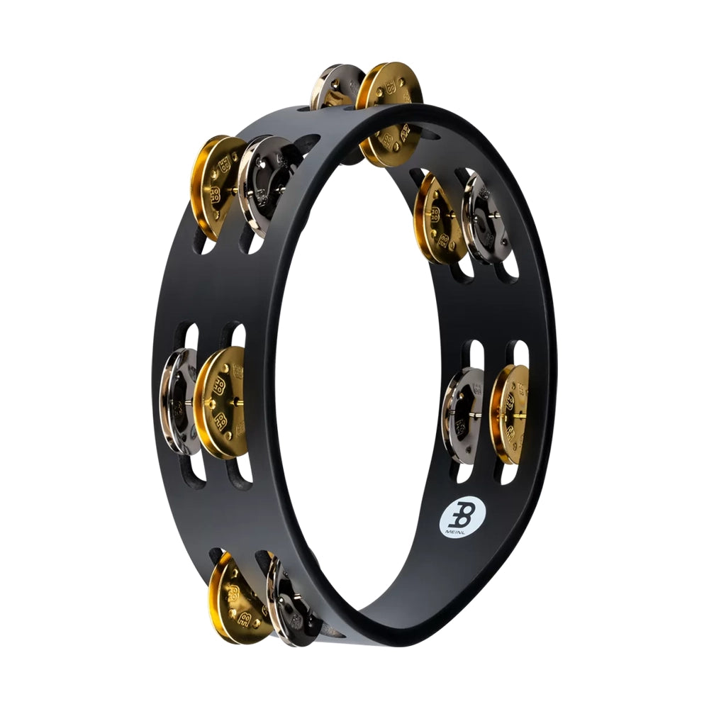 Meinl CTA2M-BK 8" Compact Double Row Nickel Plated Steel/Brass Jingles Tambourine