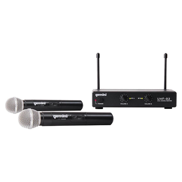 Gemini UHF-02M 2-Channel Wireless Handheld Mic