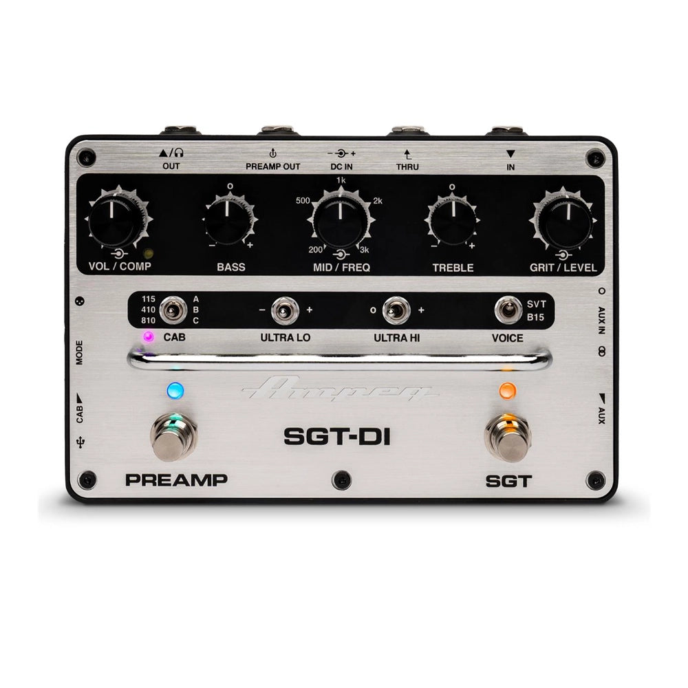 Pedal de Preamp y DI para Bajo Ampeg SGT-DI