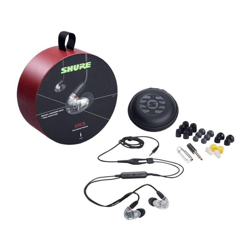 Shure Triple-Driver AONIC 5 Sound Isolating™ Earphones - Clear