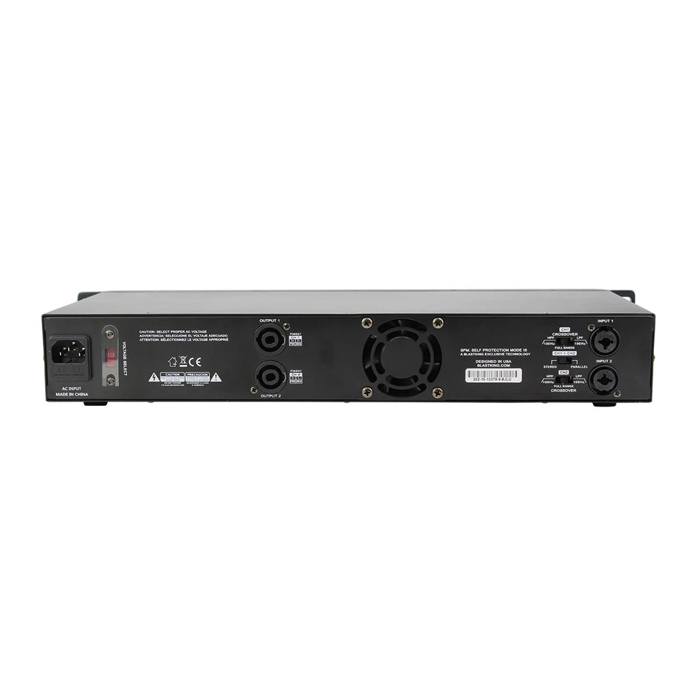 Blastking D1200.2 2400 Watt 2 Channel Class D Amplifier