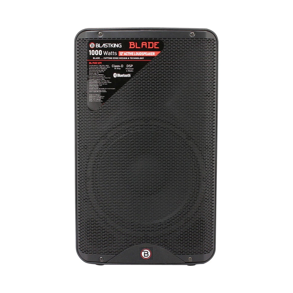 Blastking BLADE12A 12” Active Loudspeaker 1000 Watts Class-D with DSP  Processor