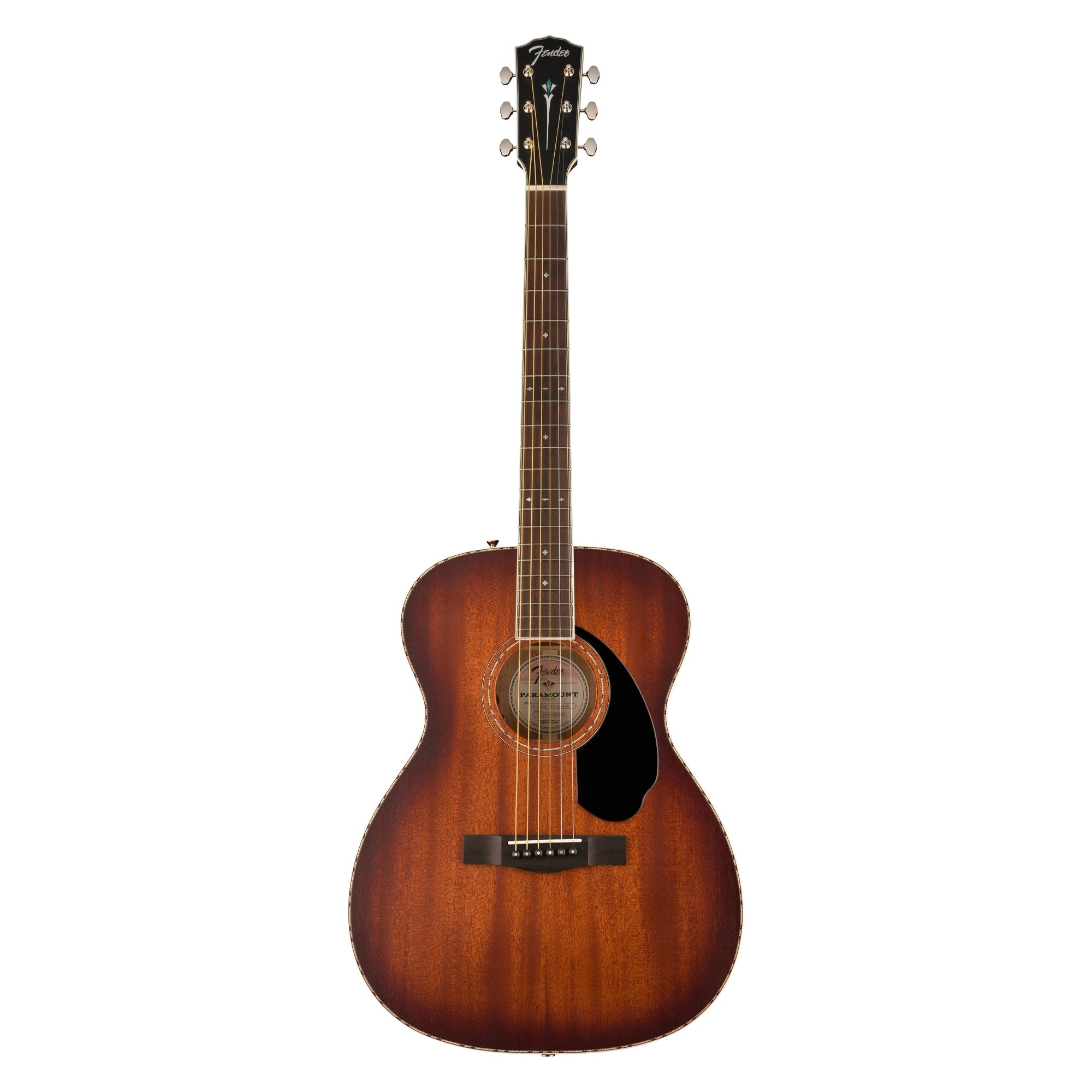 Fender Paramount PO-220E All Mahogany Orchestra Acoustic-Electric Guitar - Aged Cognac Burst