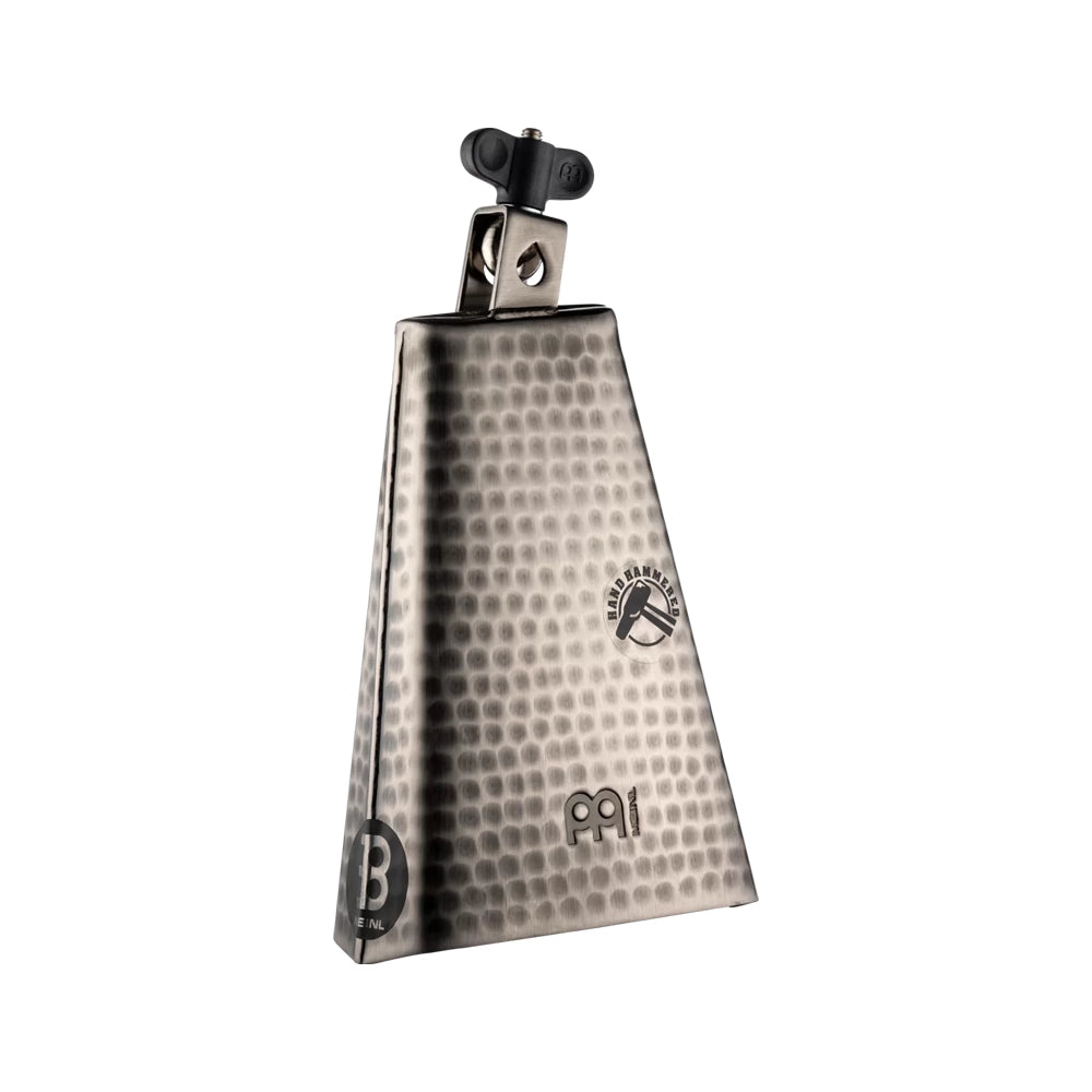 Meinl 8" Big Mouth Hand Hammered Steel Cowbell- Steel Color Finish