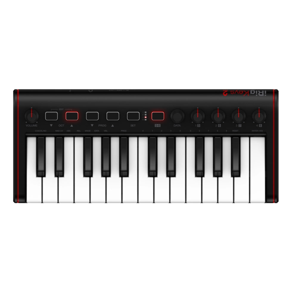Front view of IK Multimedia iRig Keys 2 25 key Midi Controller