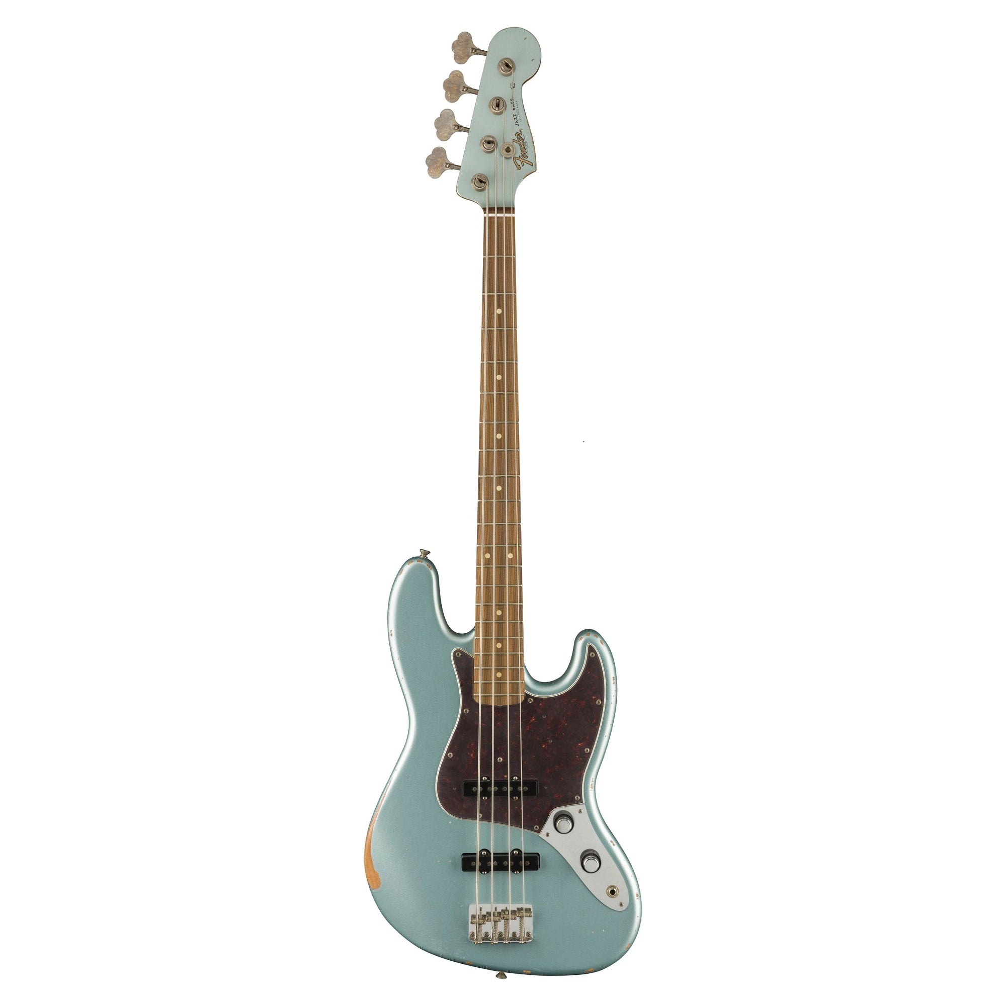 Fender 60th Anniversary Road Worn Electric Jazz Bass Guitar- Firemist Silver