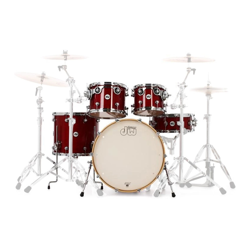 DW Design Series Paquete de Conchas de 5 Piezas - Tinte de Cereza