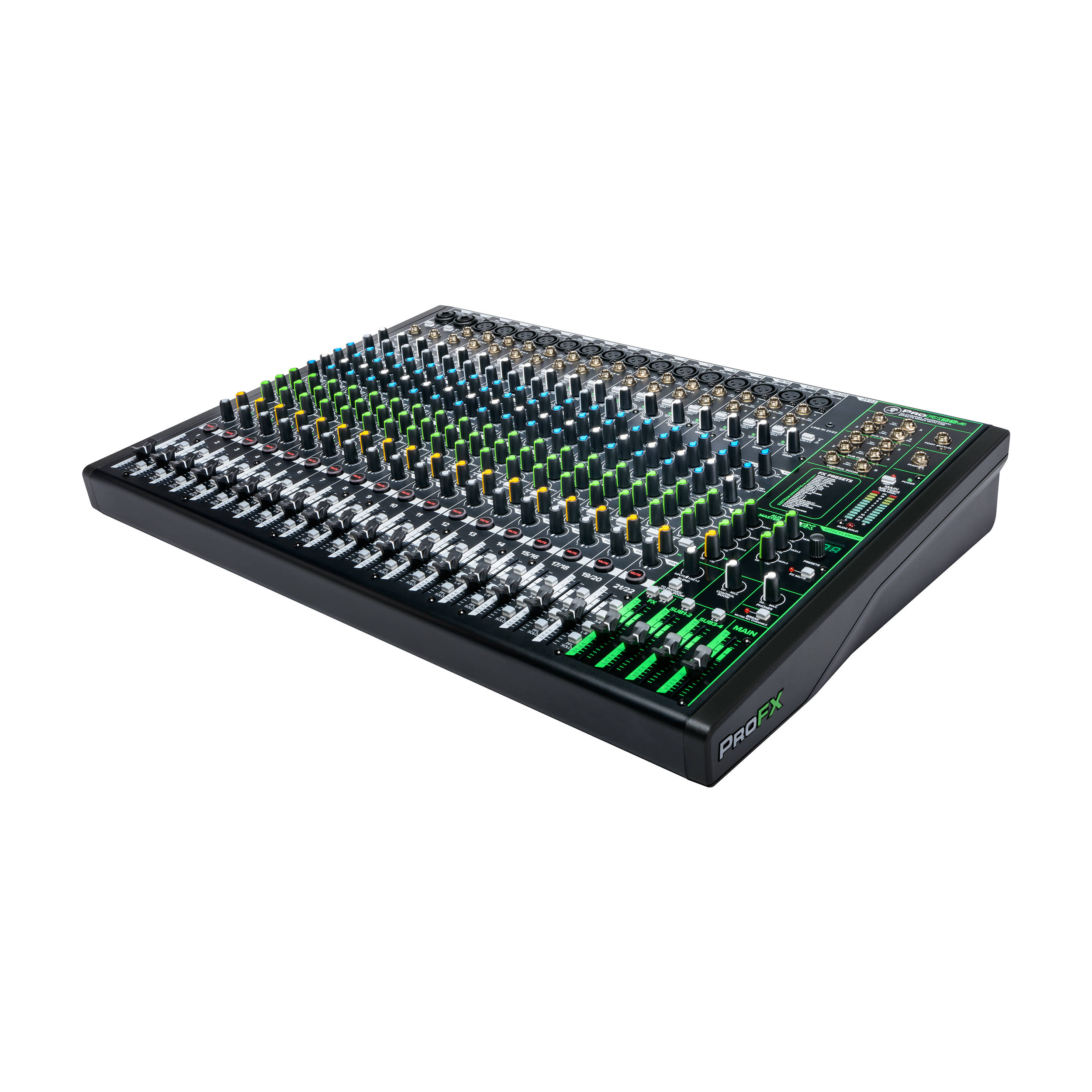 Mackie PROFX22V3 22-channel mixer right side view