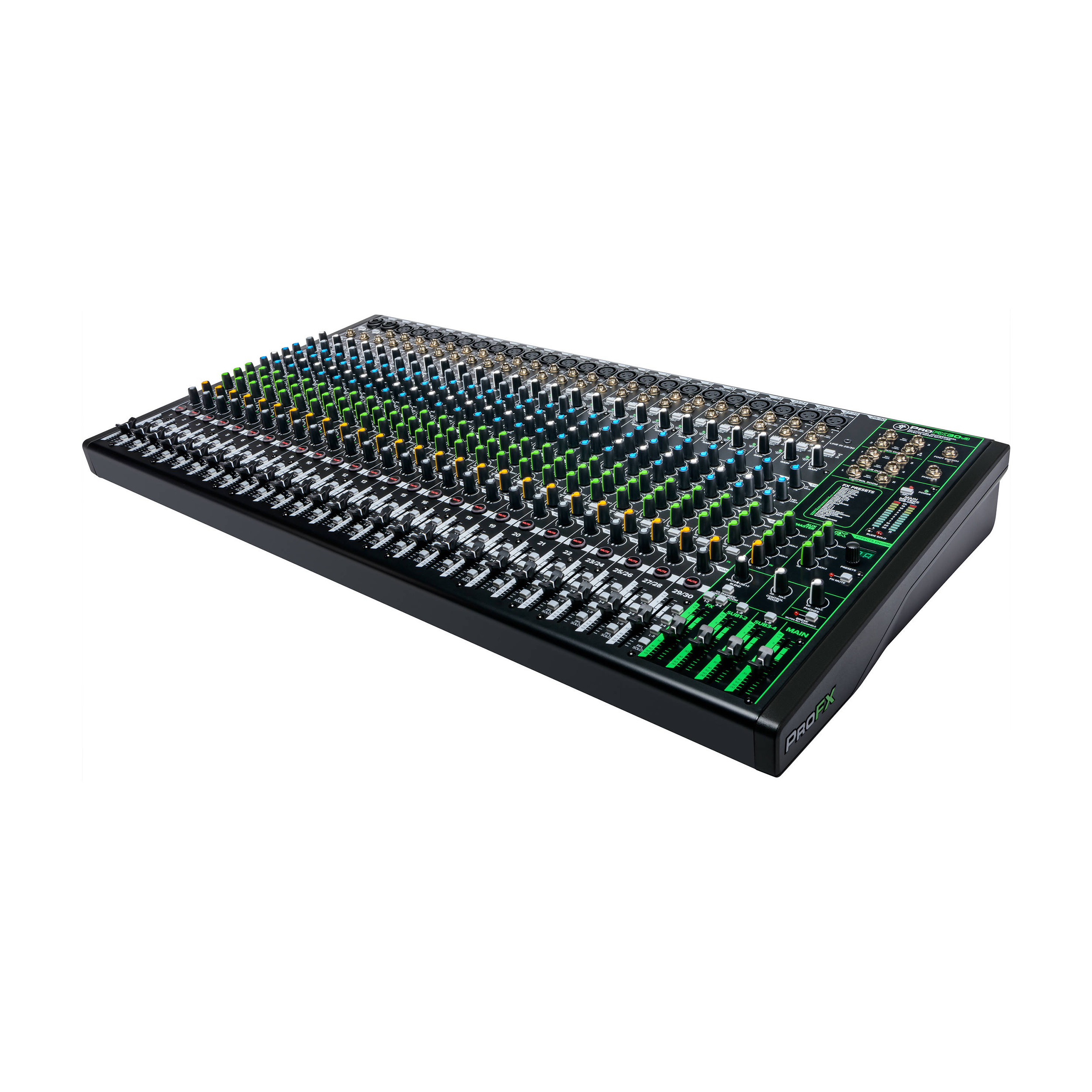 Mackie ProFX30v3 30-channel mixer tiled right side view