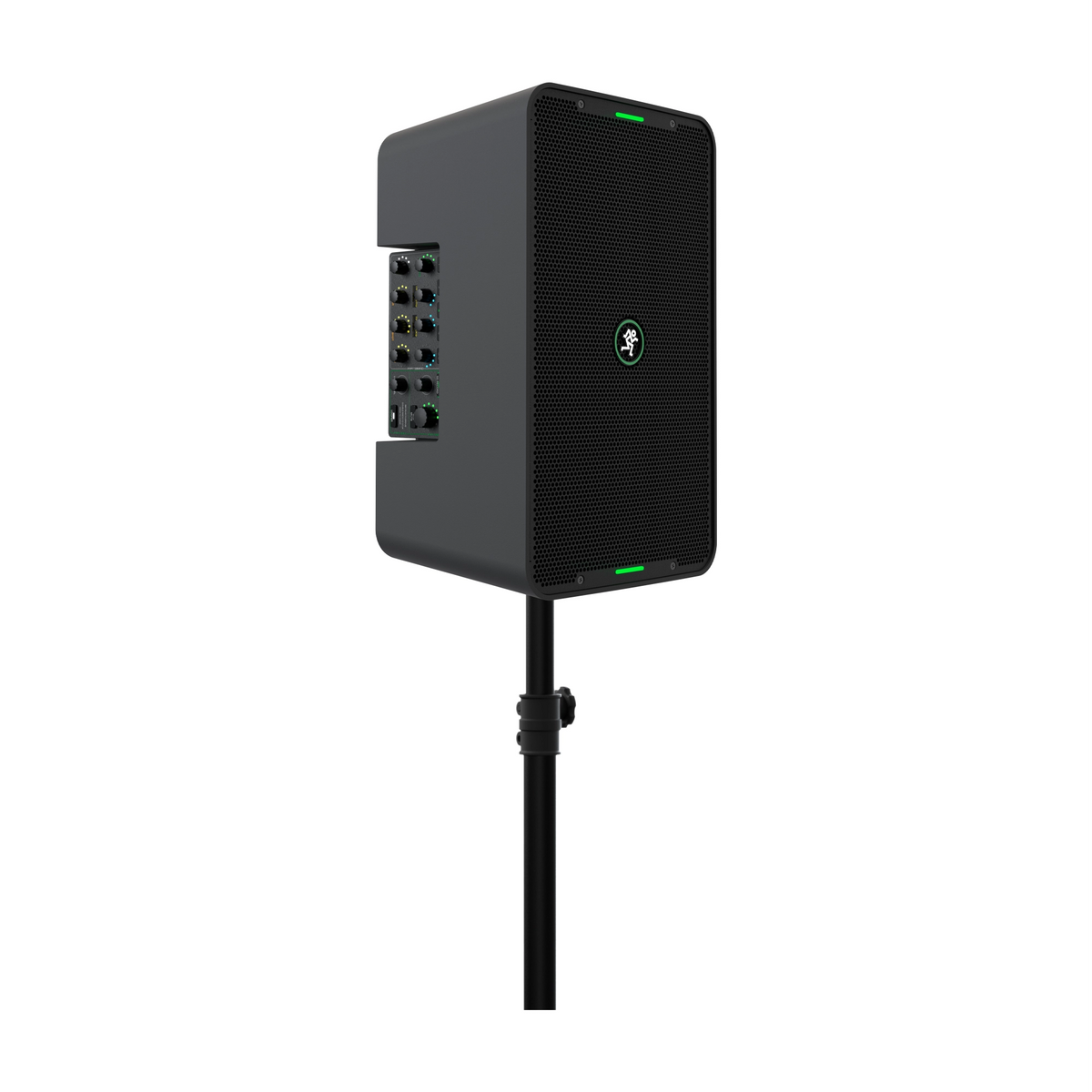 Mackie Showbox Battery-Powered All-In-One Live Performance Rig on Speaker Stand