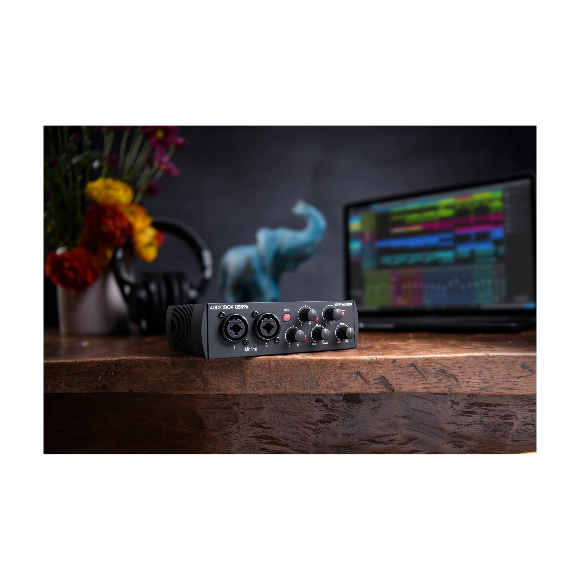 2777700105 Lifestyle, Interface on table top with laptop.