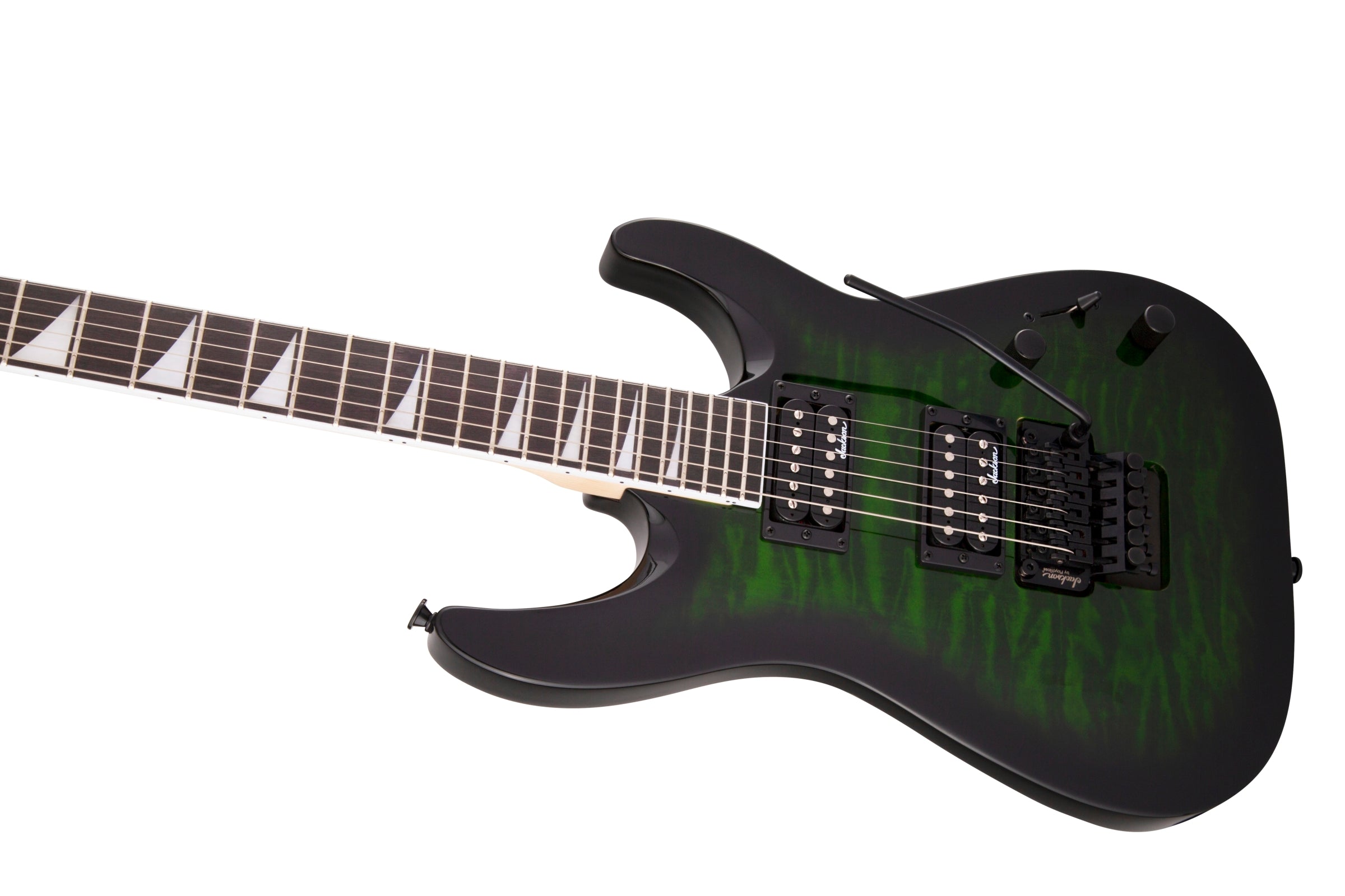 Jackson JS32Q DKA Js Series Dinky Electric Guitar - Transparent Green Burst