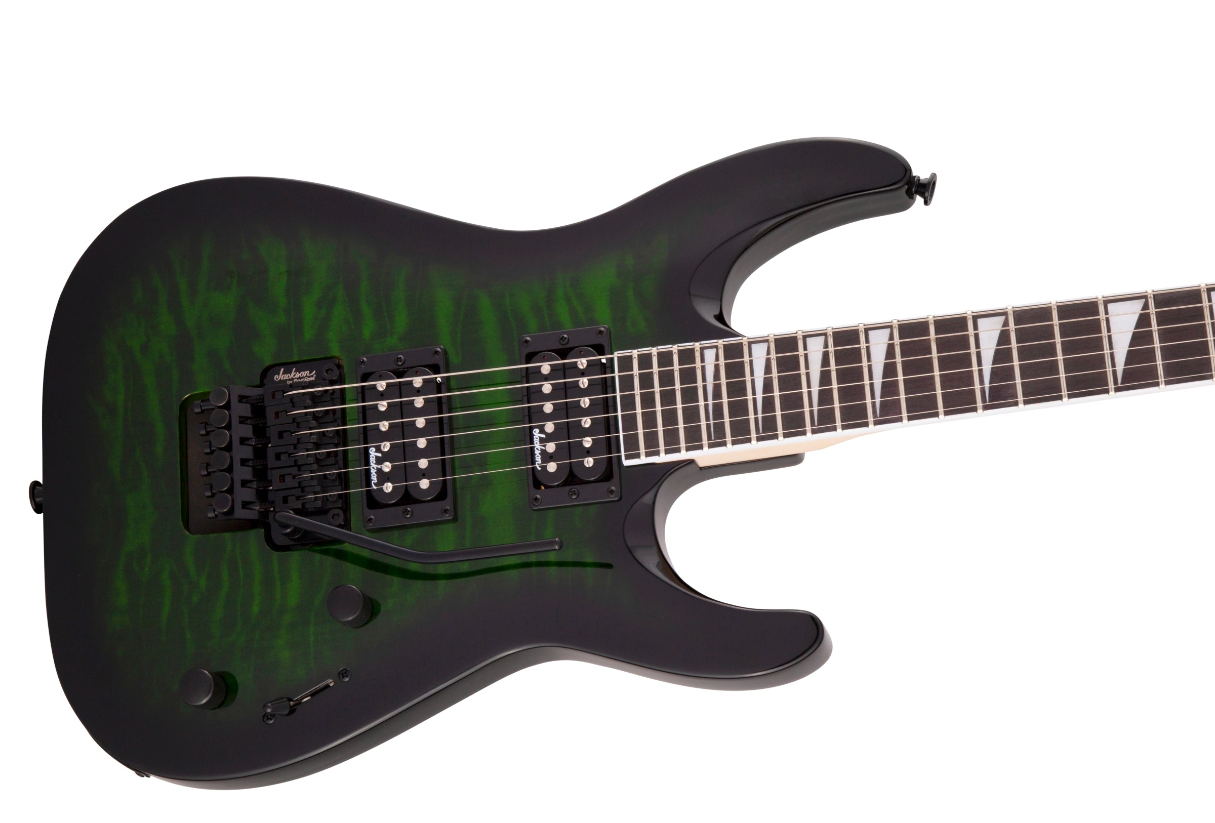 Jackson JS32Q DKA Js Series Dinky Electric Guitar - Transparent Green Burst