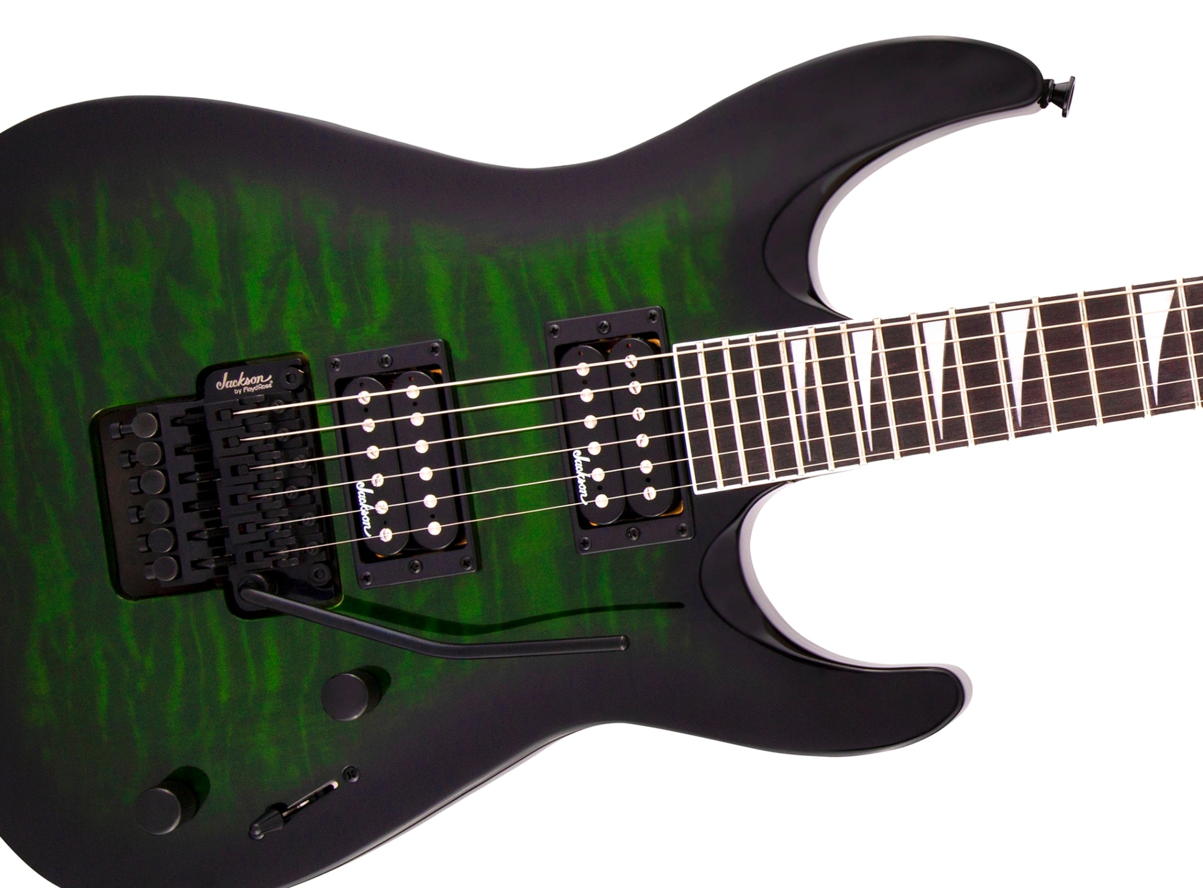 Jackson JS32Q DKA Js Series Dinky Electric Guitar - Transparent Green Burst