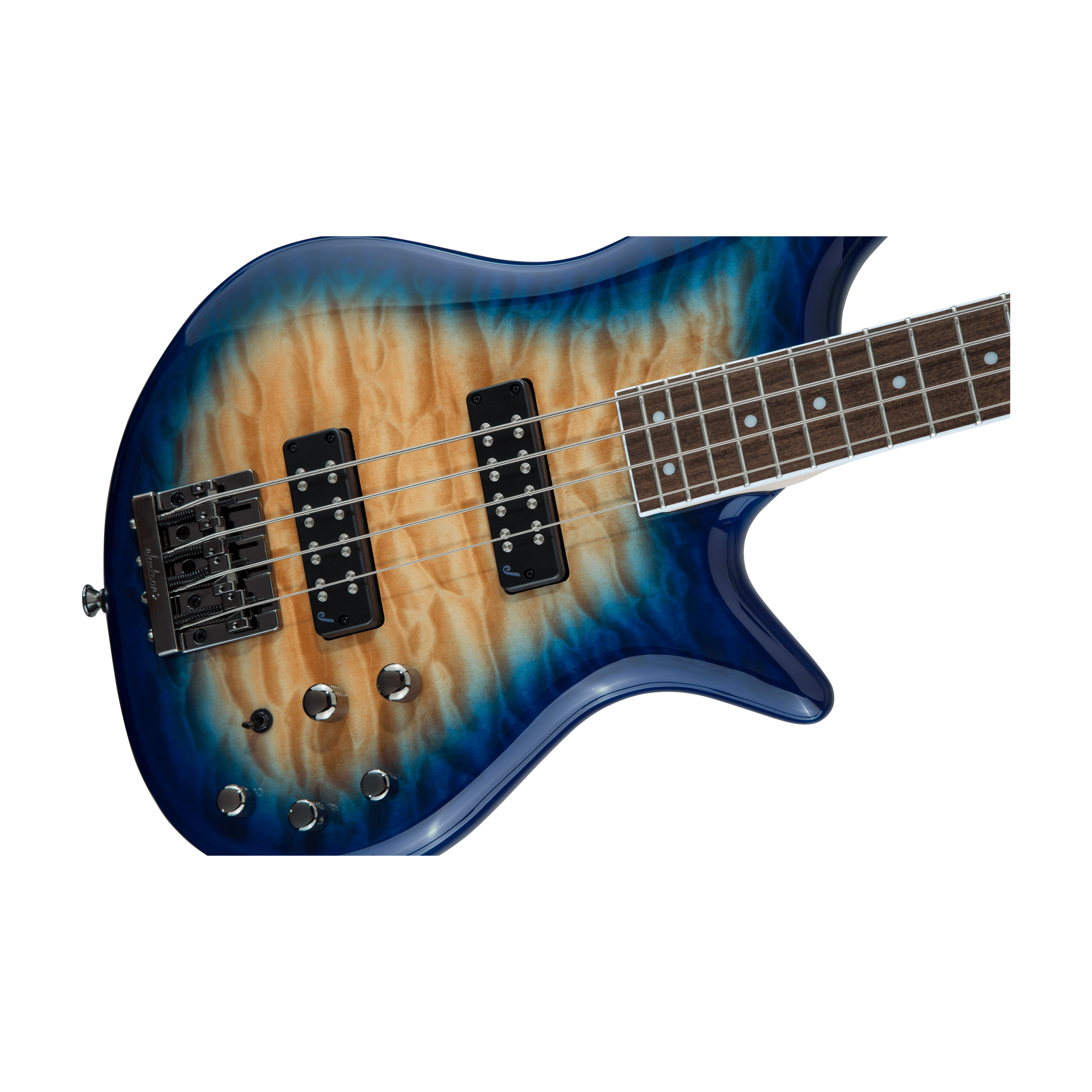 Jackson Spectra JS3Q Bass Guitar - Amber Blue Burst