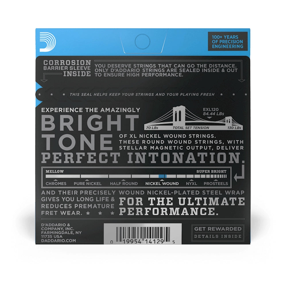 Cuerdas Eléctricas D'Addario EXL120 Niqueladas - .009-.042 Súper Ligeras