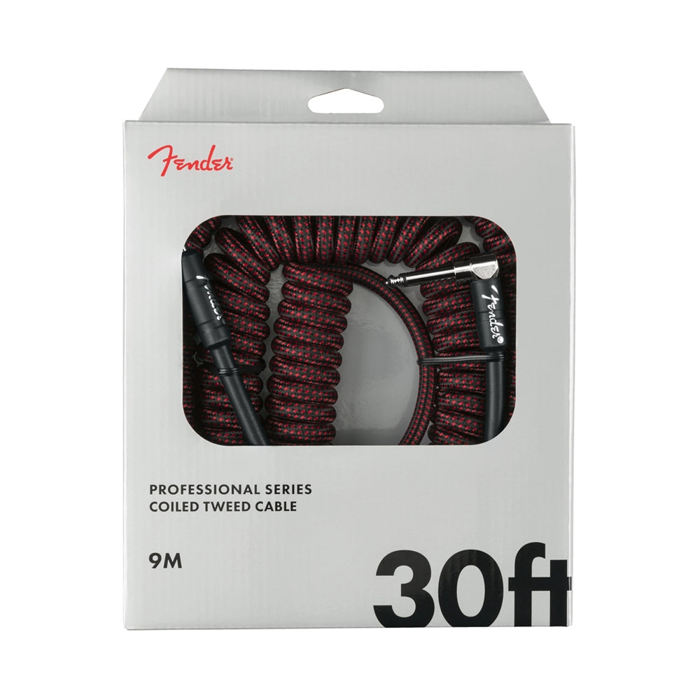 Fender 0990823054 Professional 30' Coil Cable - Red - Tweed