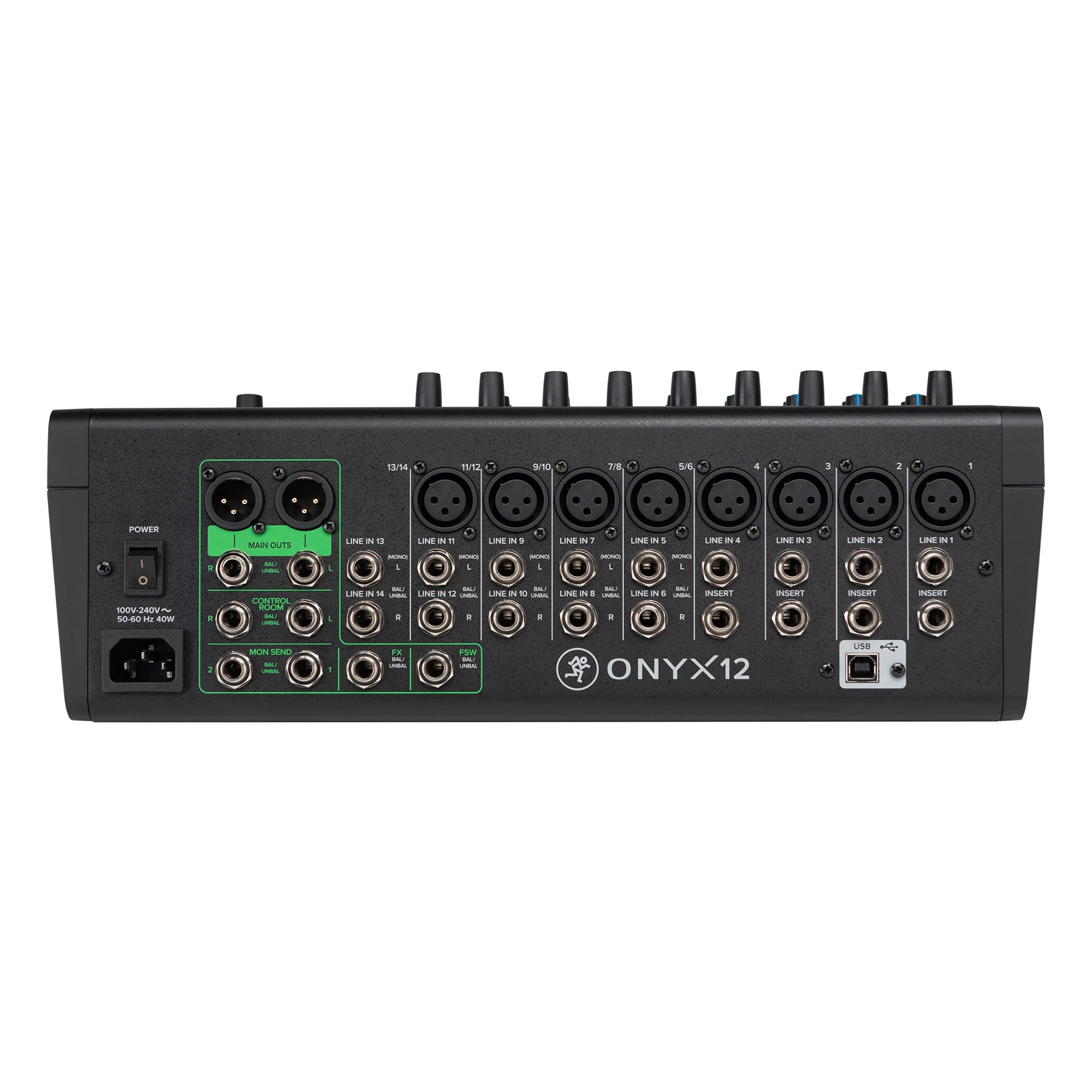 Mackie Onyx12 12-channel Analog Mixer with Multi-Track USB