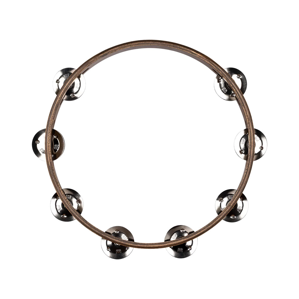 Meinl TA1WB 10" Single Row Walnut Brown Stainless Steel Jingles Tambourine