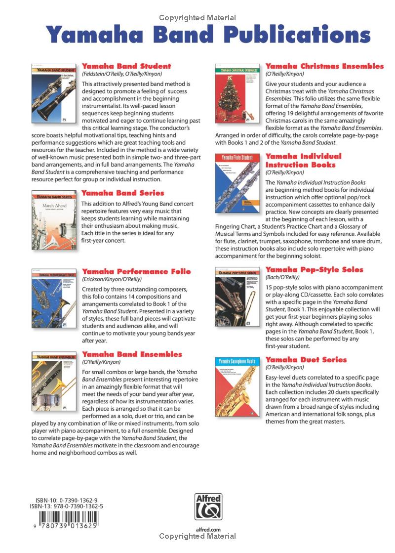 Yamaha Band Student, Book 2: E-flat Baritone Saxophone Book