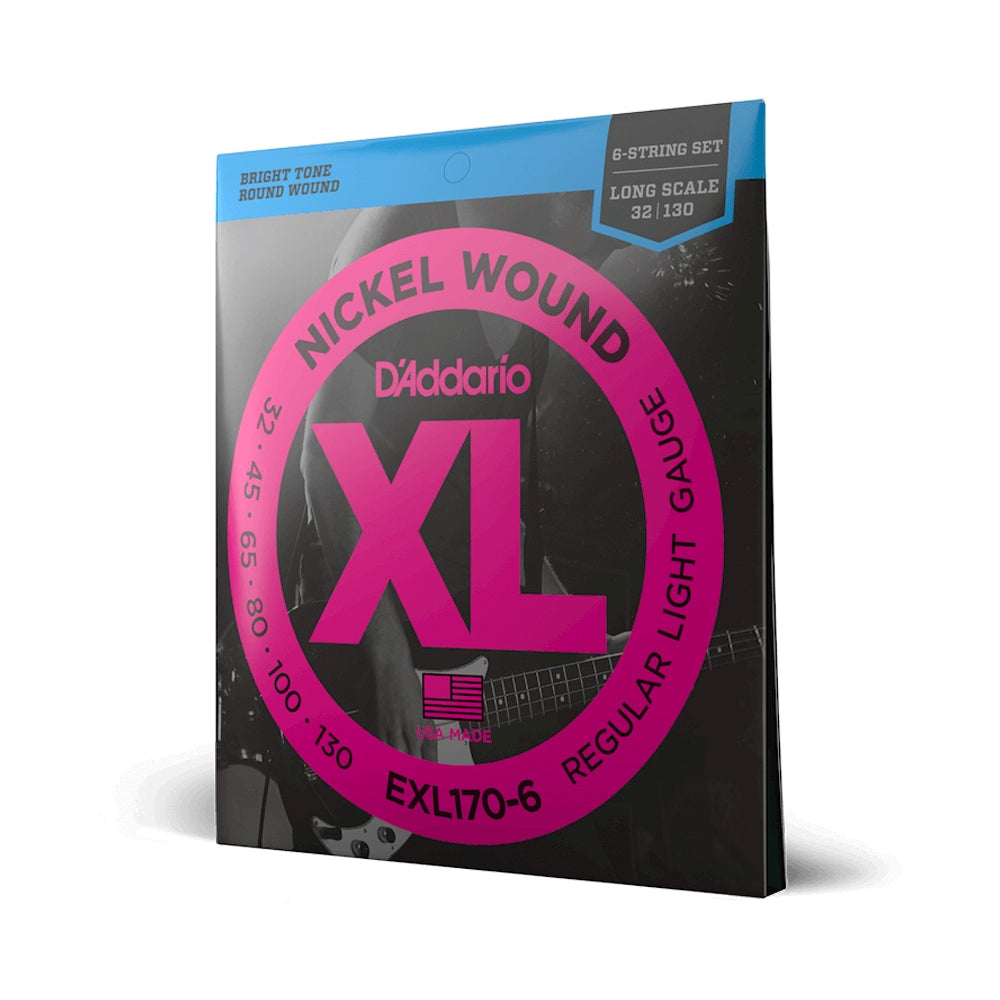 D'Addario EXL170-6 Nickel Round Wound 6 String Long Bass Strings