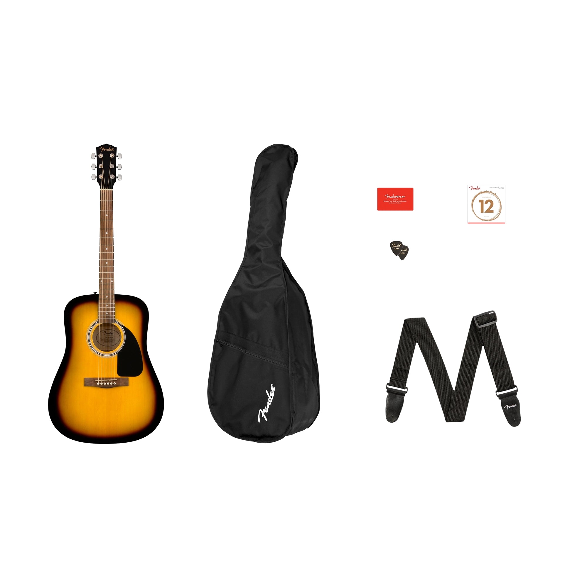 Fender FA-115 V2 Dreadnought Acoustic Guitar - Sunburst
