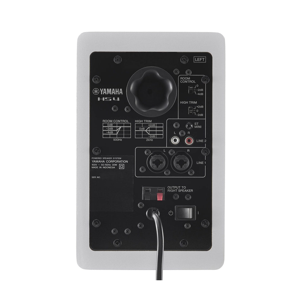 Back view of Front view of Yamaha HS4 4.5-inch Powered Studio Monitor