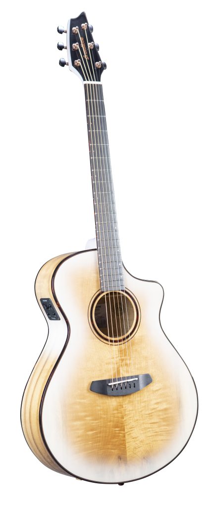 Breedlove Eco Pursuit Exotic S Concert Ce Acoustic-Electric Guitar - White Sand