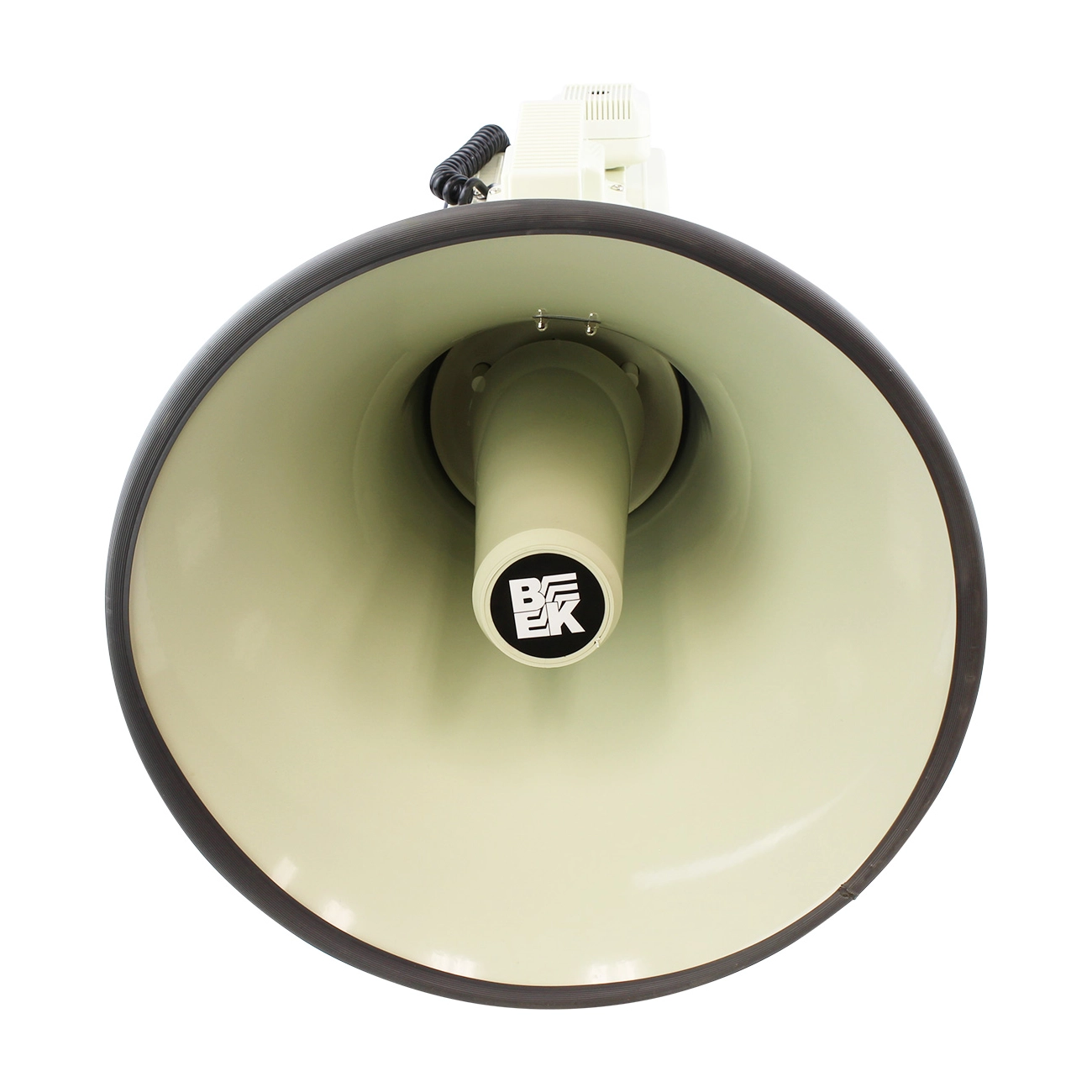 BK Shoulder Megaphone With Wireless Microphone horn close up