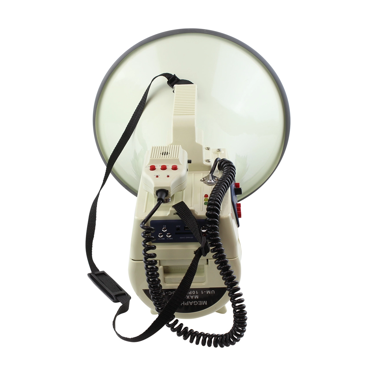 BK Shoulder Megaphone With Wireless Microphone back panel view