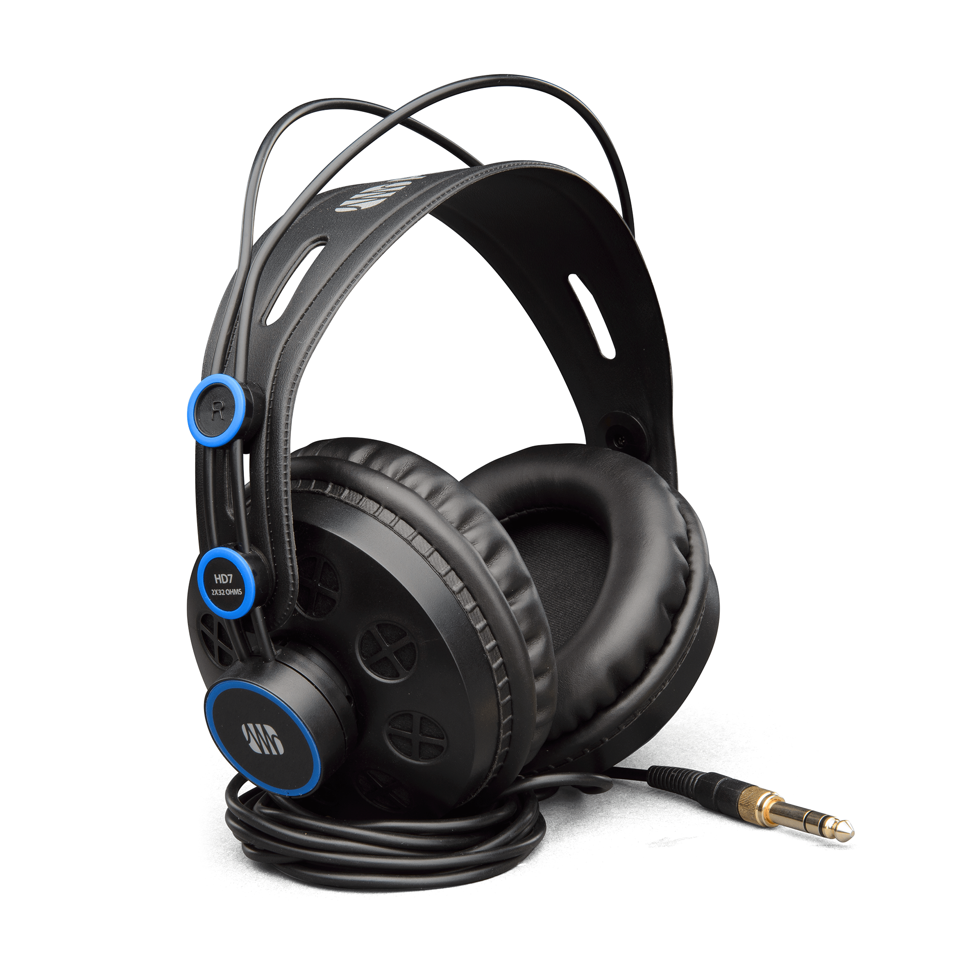 Front angle view of PreSonus HD7 Professional Monitoring Headphones