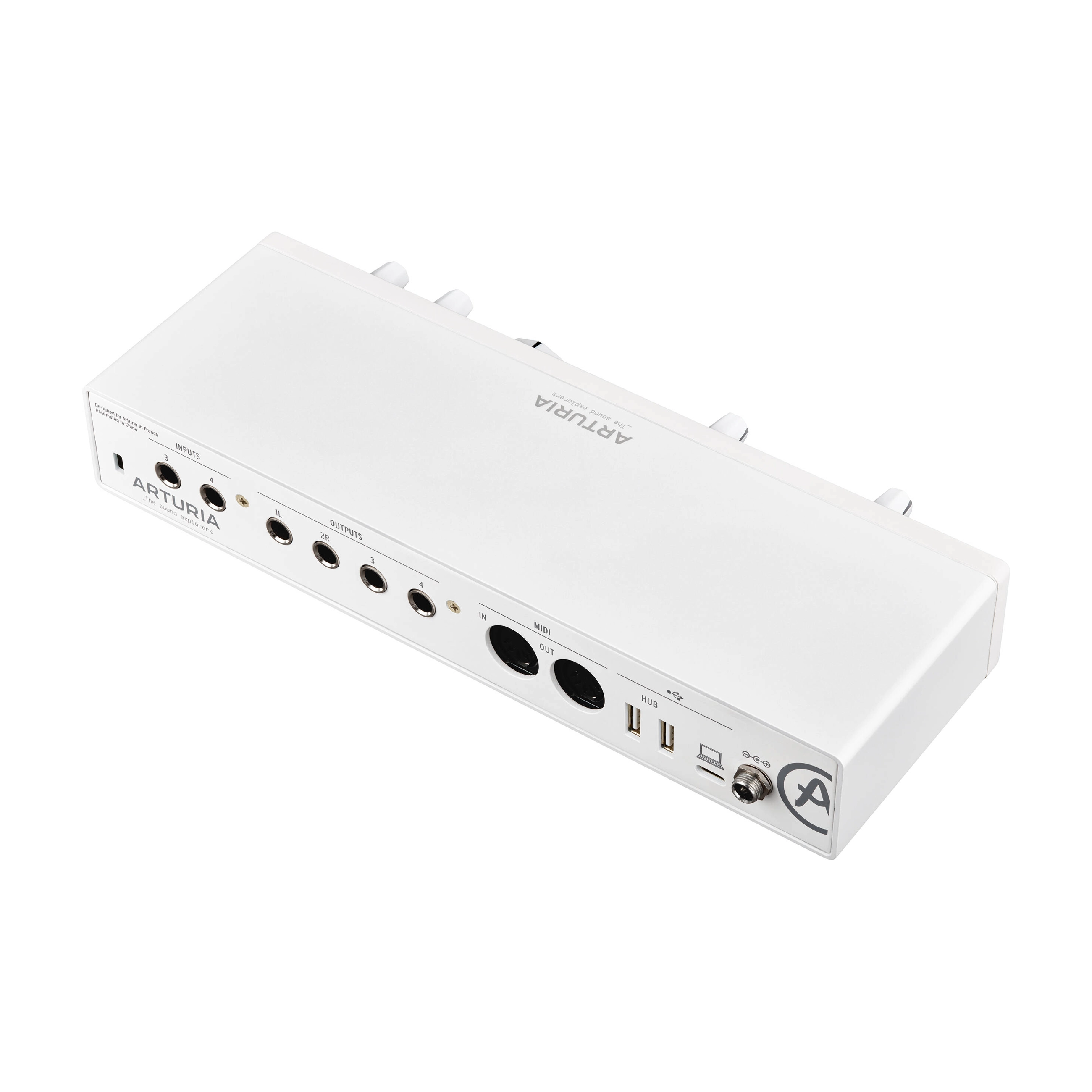 Arturia MiniFuse 4 Interfaz de Audio/MIDI USB 4x4 Portátil (Blanco)