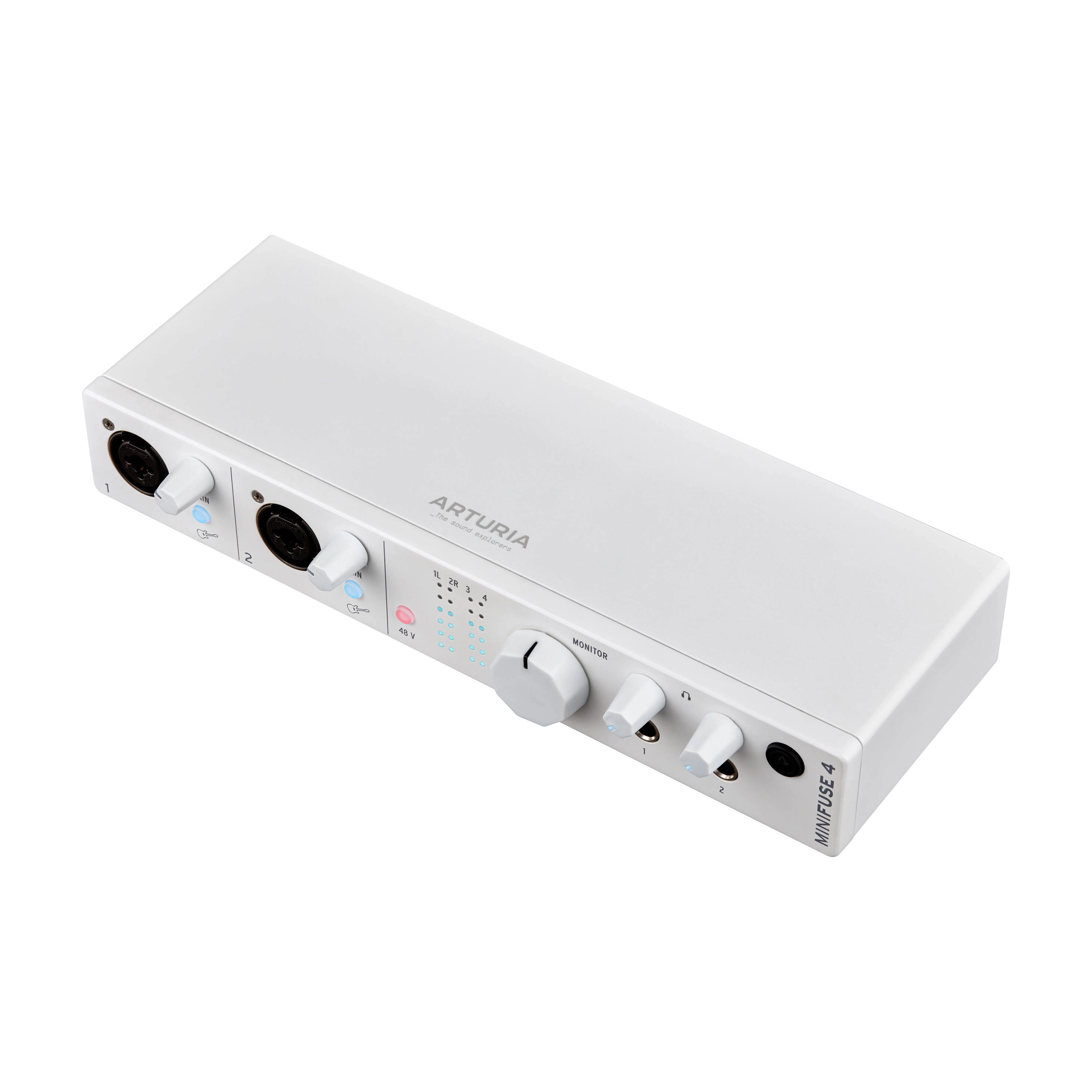 Arturia MiniFuse 4 Interfaz de Audio/MIDI USB 4x4 Portátil (Blanco)