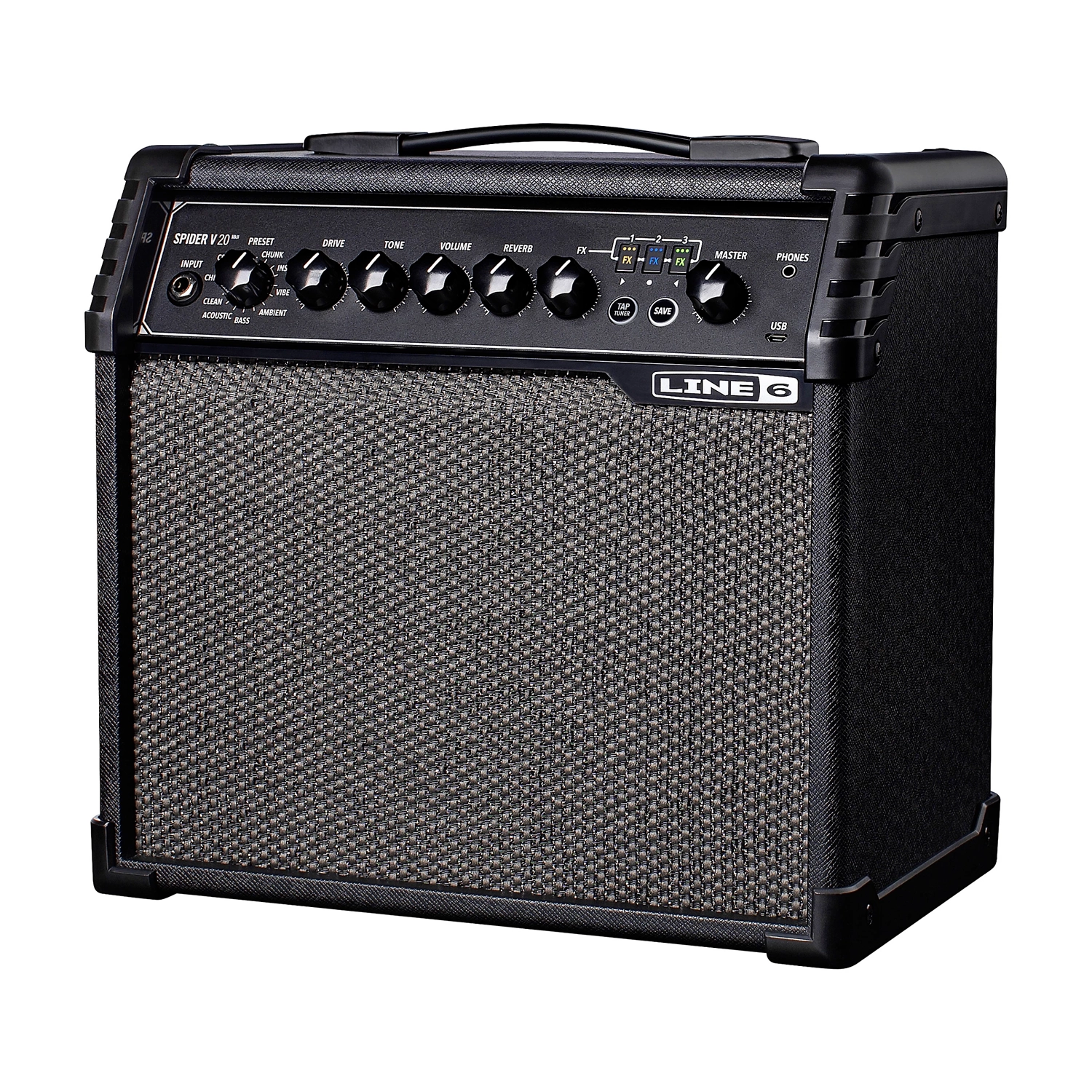 Line 6 Spider V 20 MKII 20W 1x8 Guitar Combo Amp Black