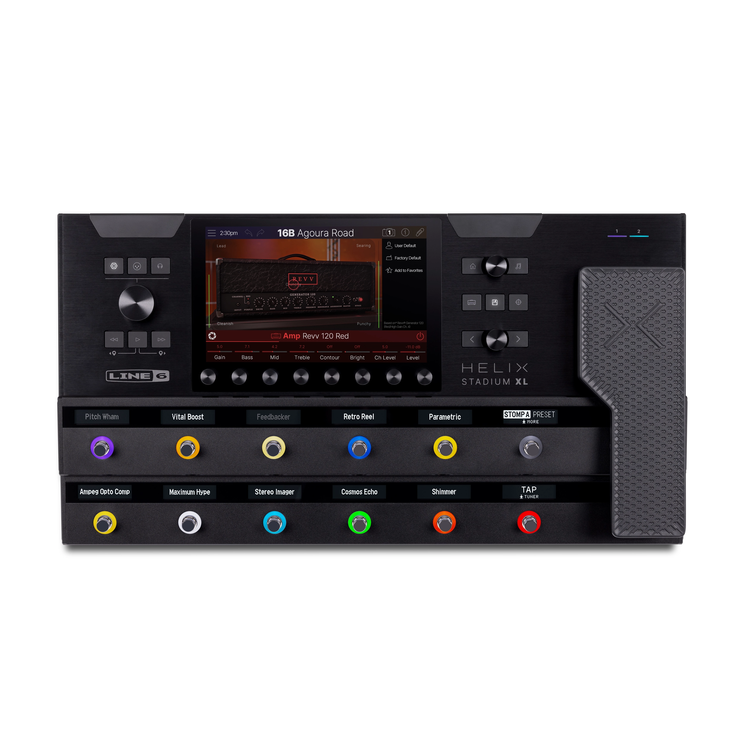 Line 6 Helix Stadium XL guitar effects processor on a white background