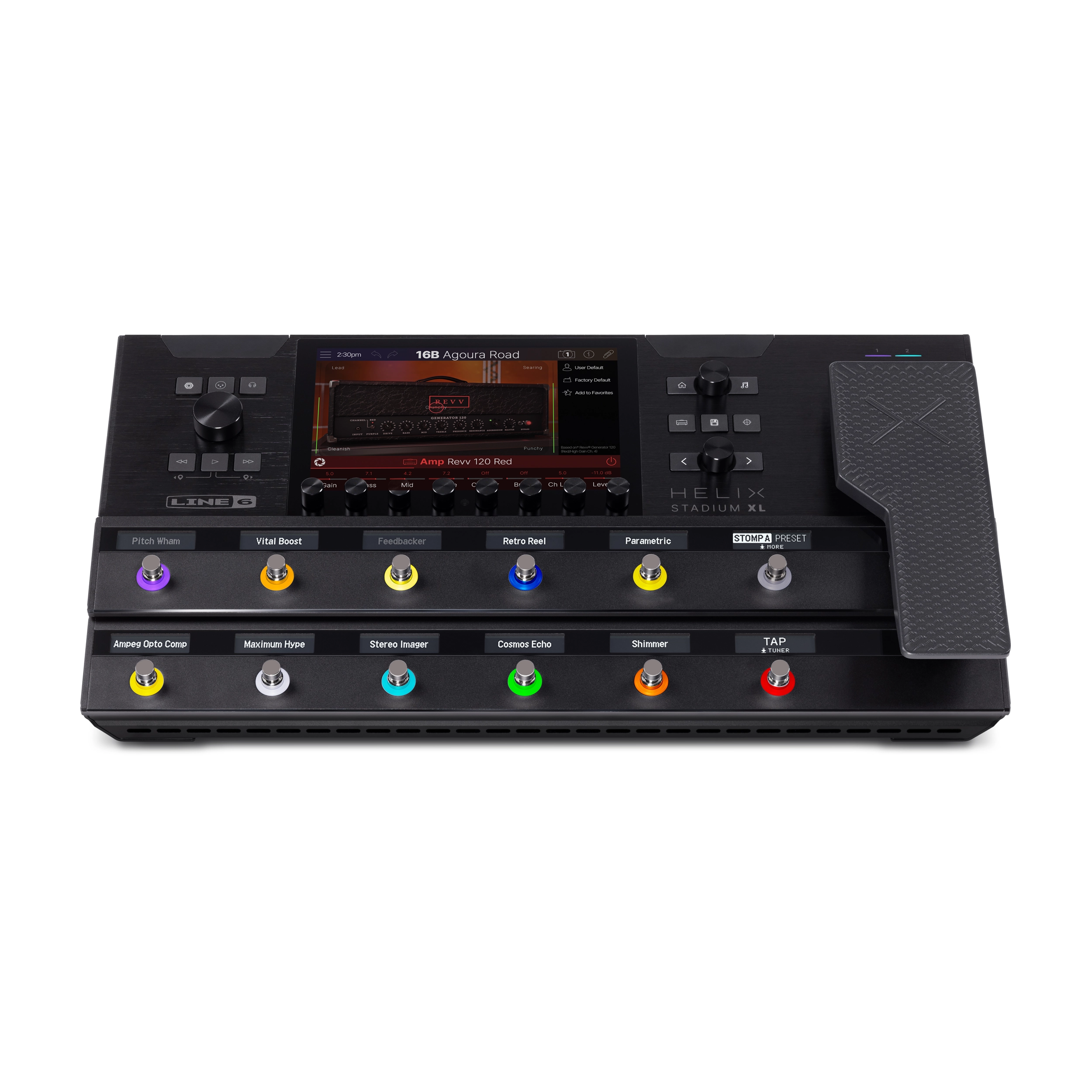 Line 6 Helix Stadium XL guitar effects processor on a white background